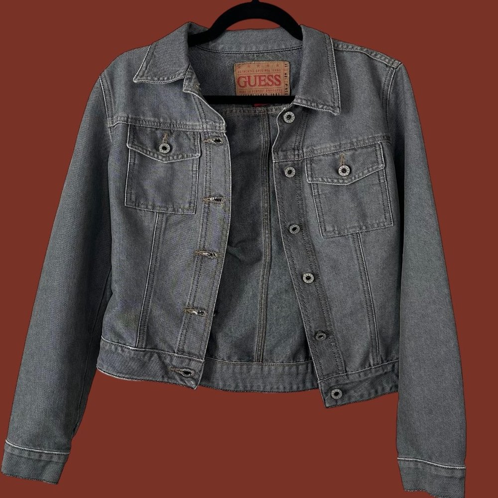 Guess Classic Stonewashed Denim Jacket sz S